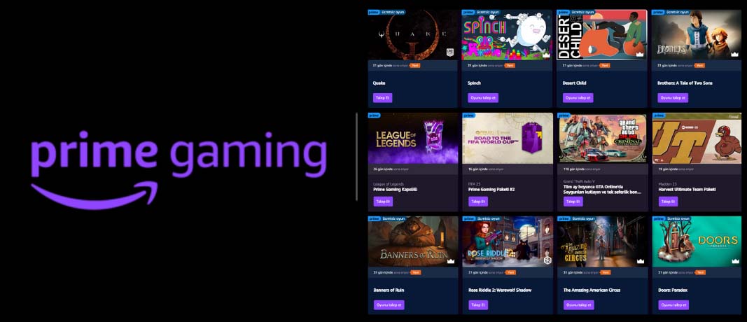 Amazon Prime Gaming Bu Ayın Ücretsiz Oyunları