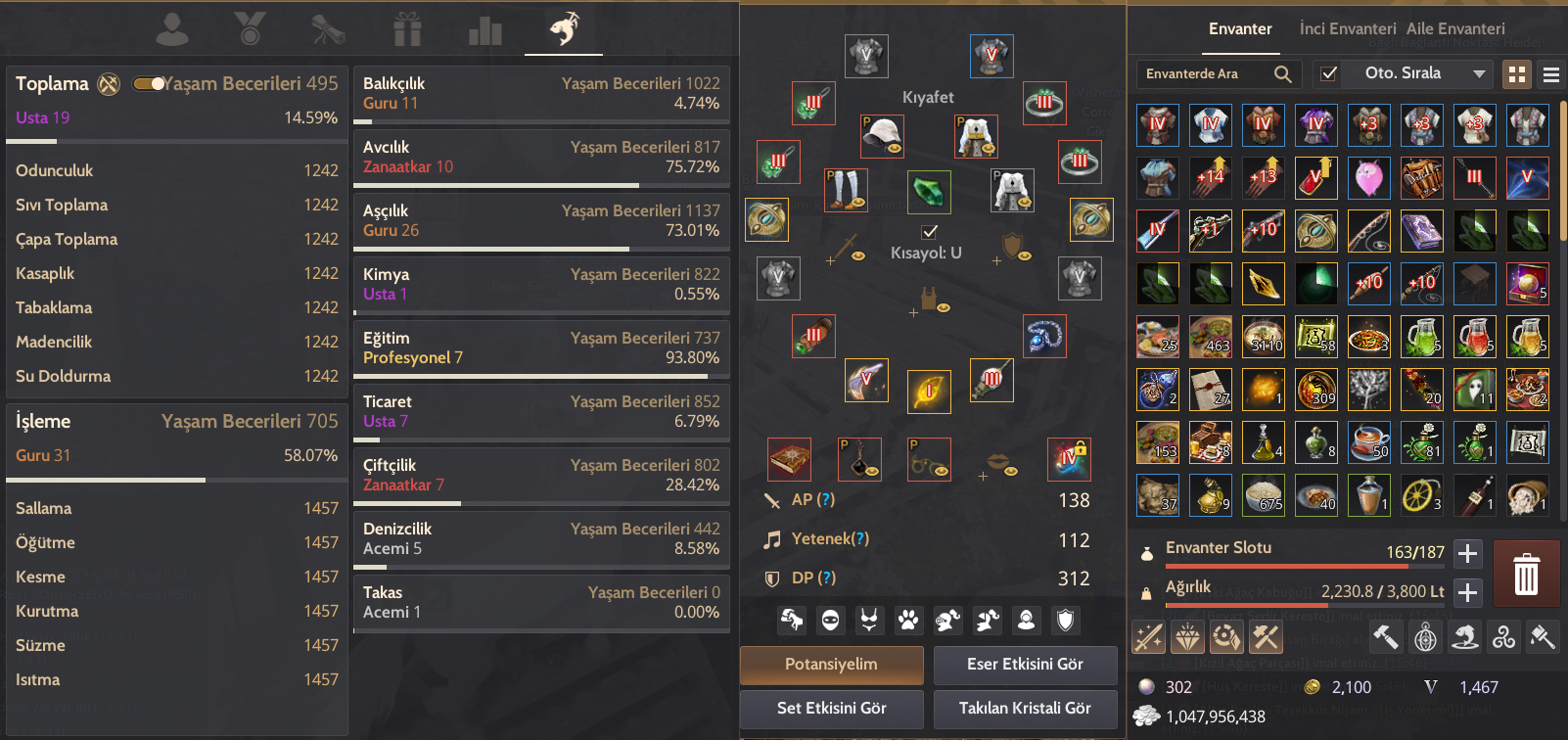 724 GS LifeSkl/Stat-Silah-Envanter TksKuponlu