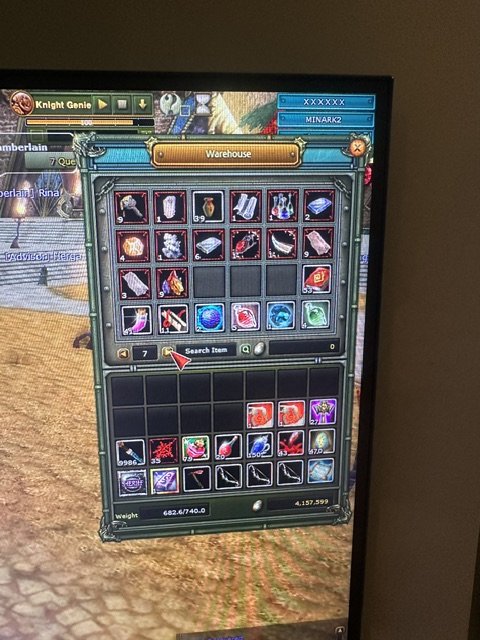 83 Lvl Asas 2x 7 Quest Dagger ve 3x 7 Quest Bowl ve 80 Warior 7 quest spear ve 7 3 parça quest parçası Bankası Dolu . 7 full mythril set