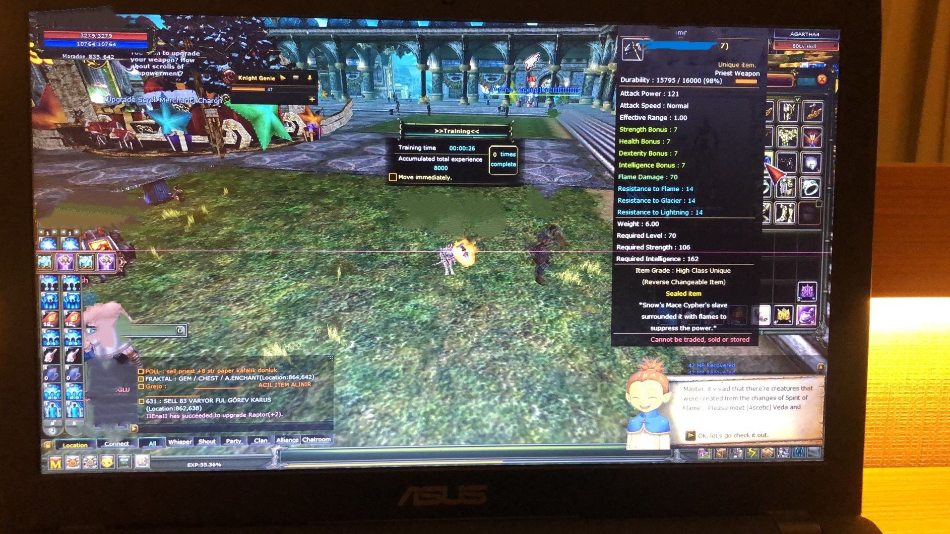 Knight Online Agartha 83 LEVEL 7 QUEST MACE'Lİ İNT ATTACKER PRİE