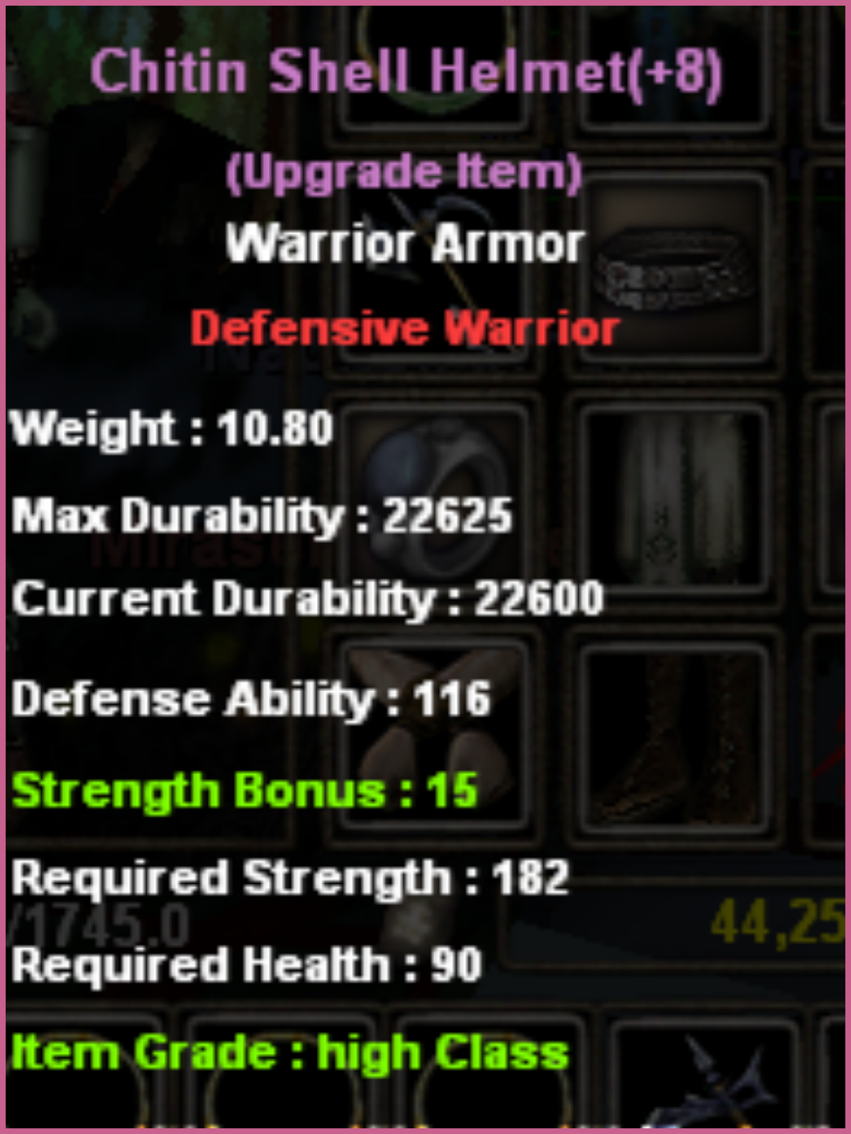 8 WARRIOR CHITIN SHELL HELMET