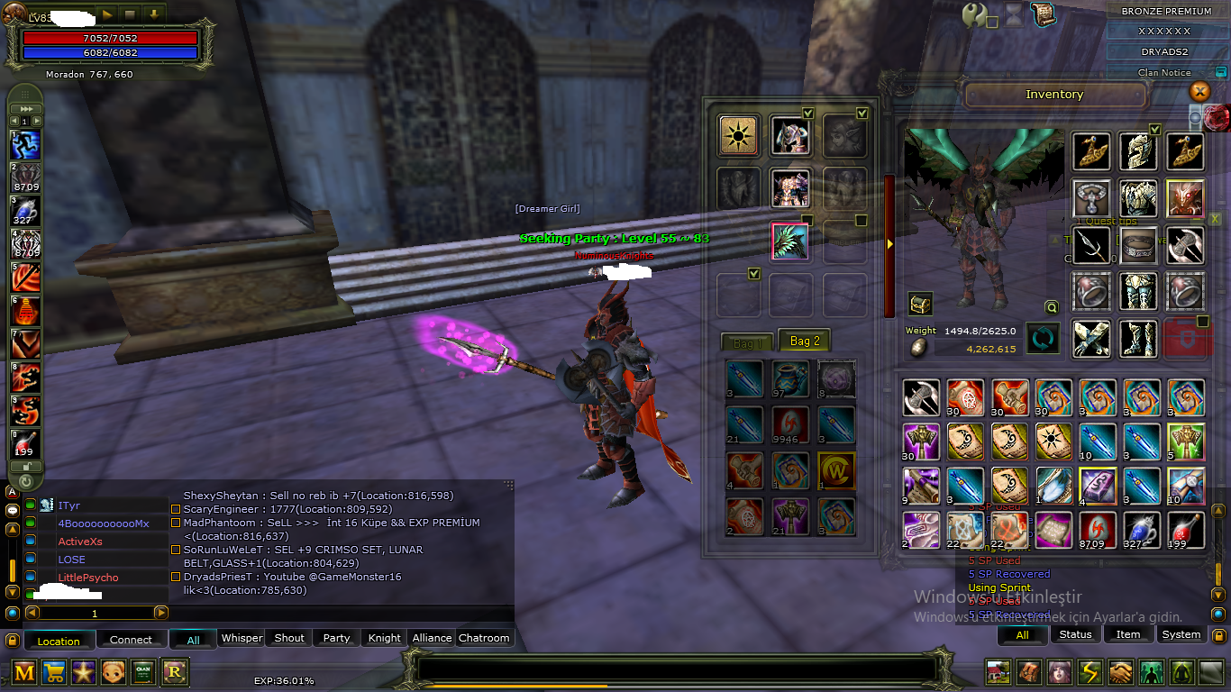 83 LVL İTEMLİ PUSSLU WARRİOR