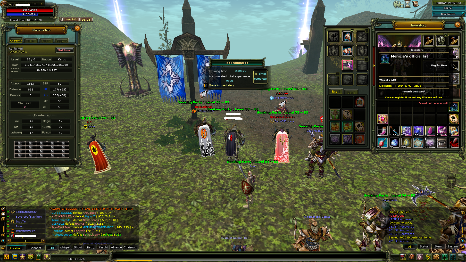 Knight Online Zero 83 LVL OKCU