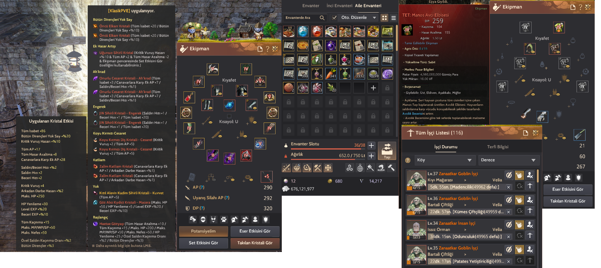 Potlu Black Desert Online Türkiye/MENA Bölgesi 290AP SINIRSIZ HP - MP POTLU