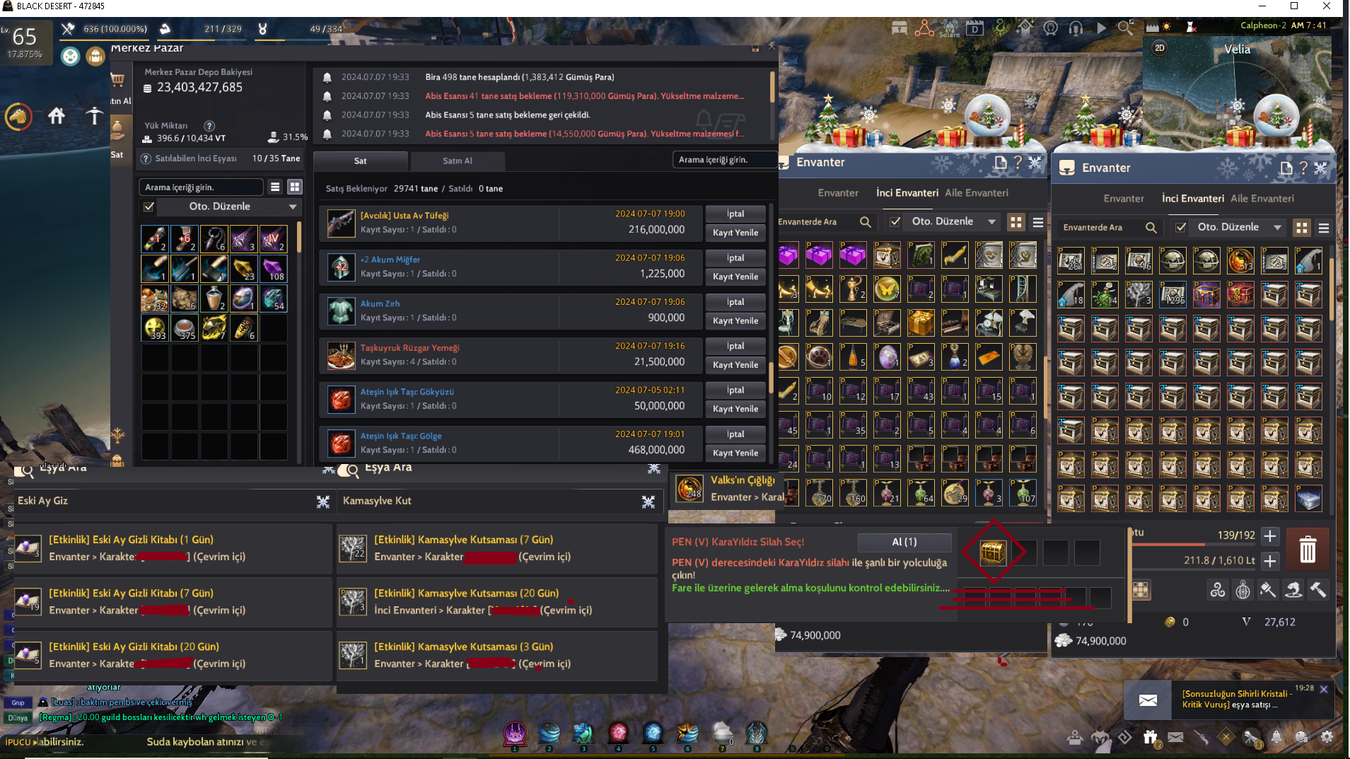 Black Desert Online Türkiye/MENA Bölgesi 2x65 Lvl Witch - Nova 314 Ap