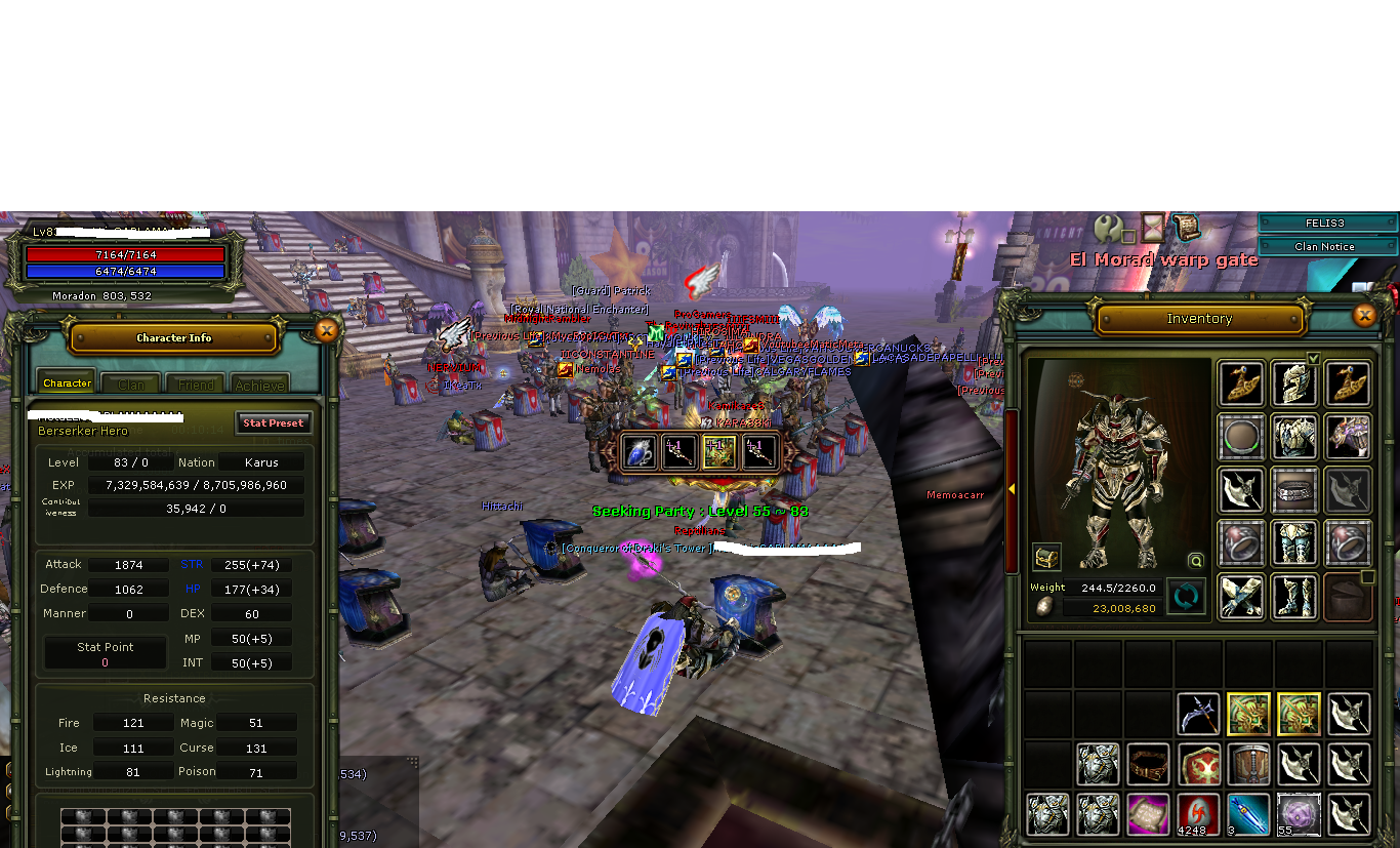felis 83 lvl karus warrior