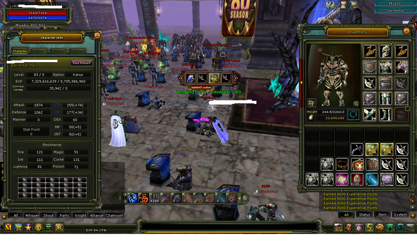 felis 83 lvl karus warrior
