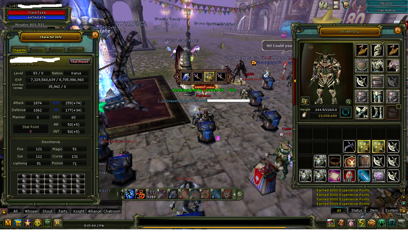 felis 83 lvl karus warrior