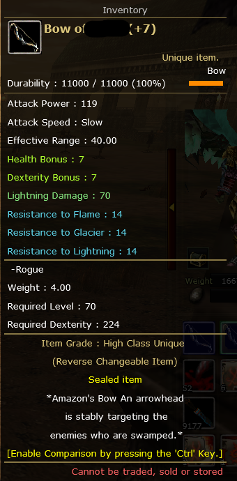 83/9 Rogue 8 Quest Bow / 7 Quest Bow