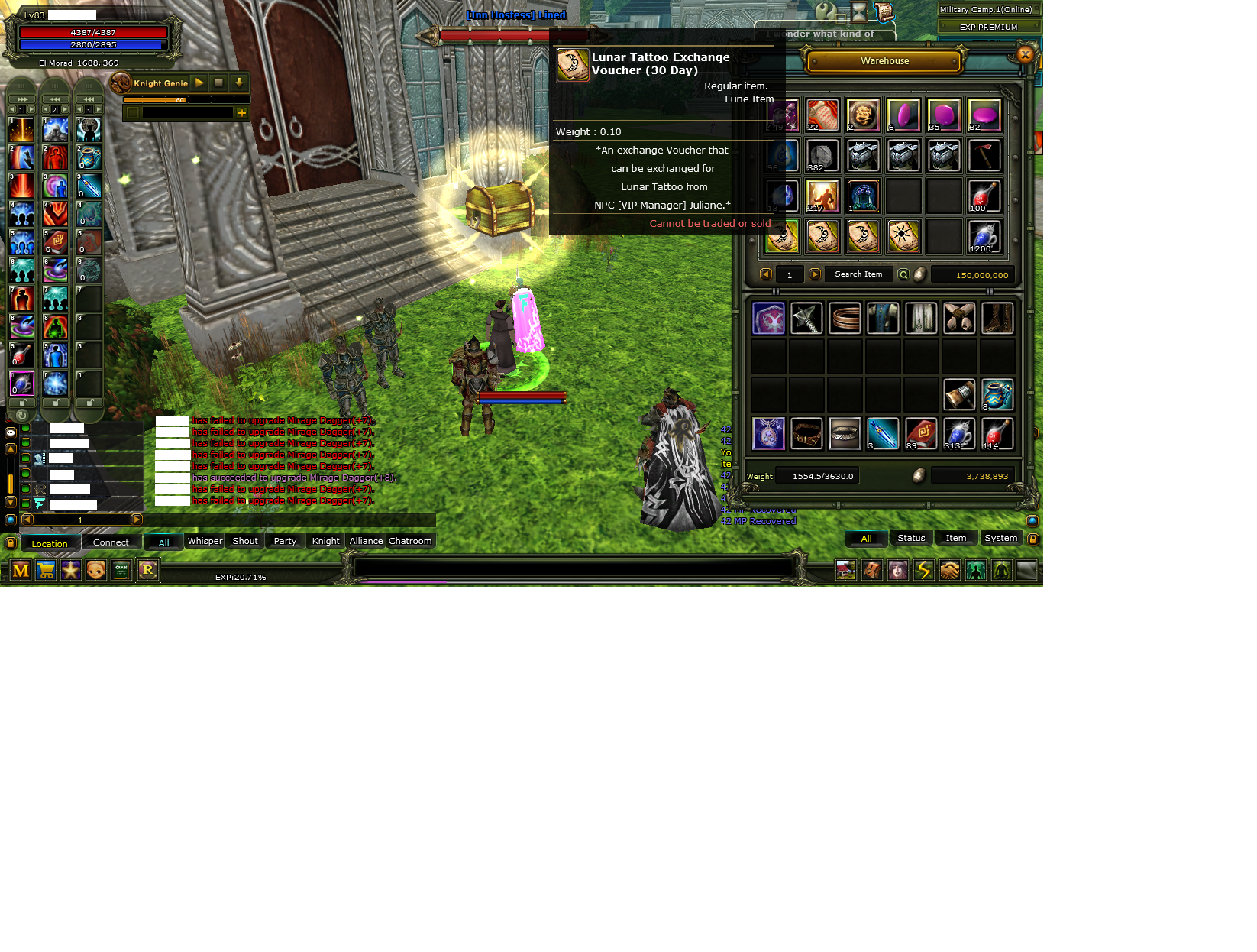 Knight Online Zero 83/8 8 QUEST MS 7 QUEST SHIELD