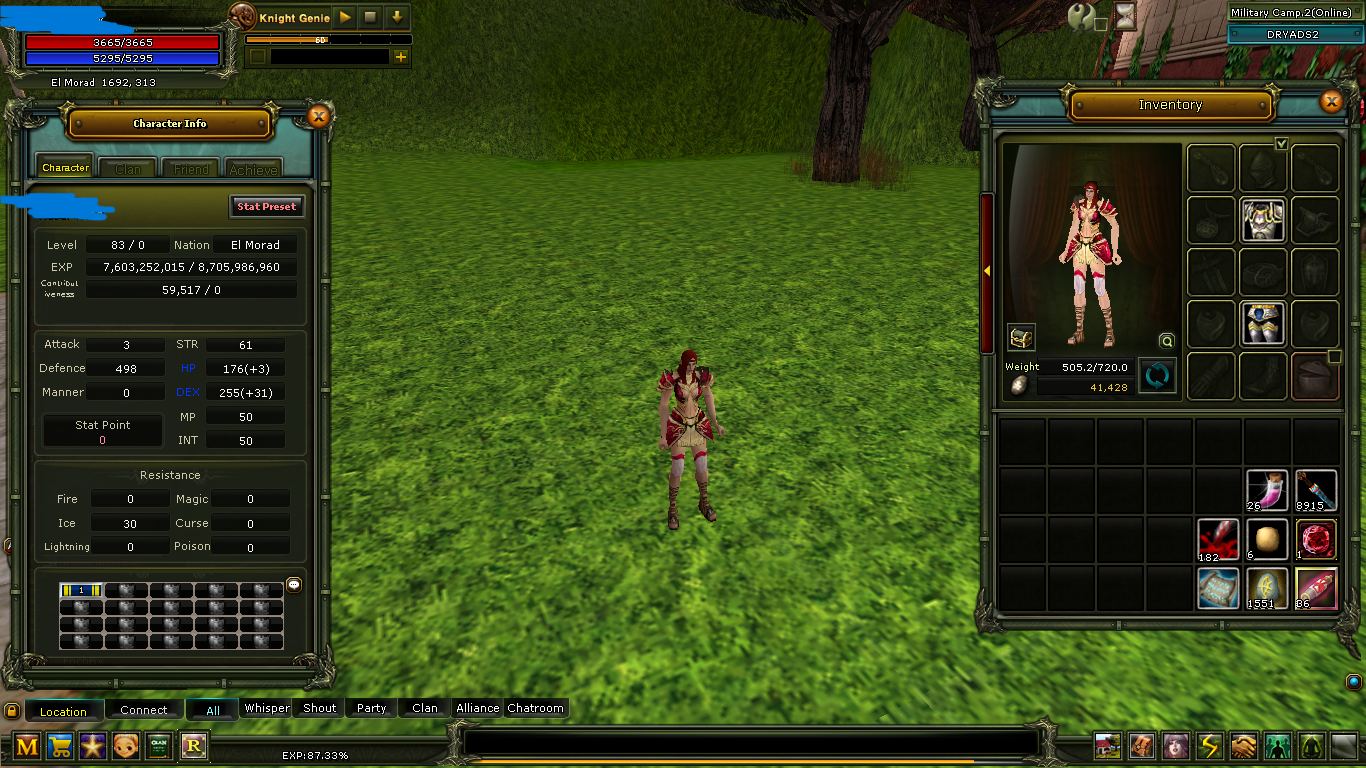 Knight Online Dryads 83 lw mage 100def/83lw rogue 100 def/76lw rogue/