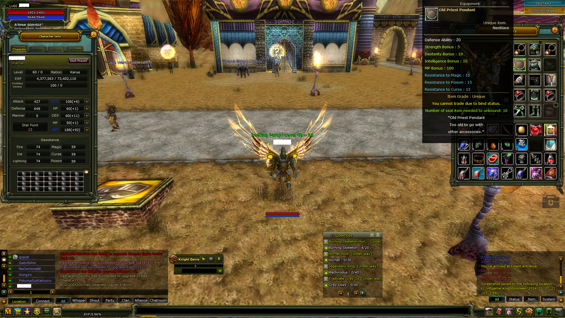 60 Lv İnt Priest FarmLık