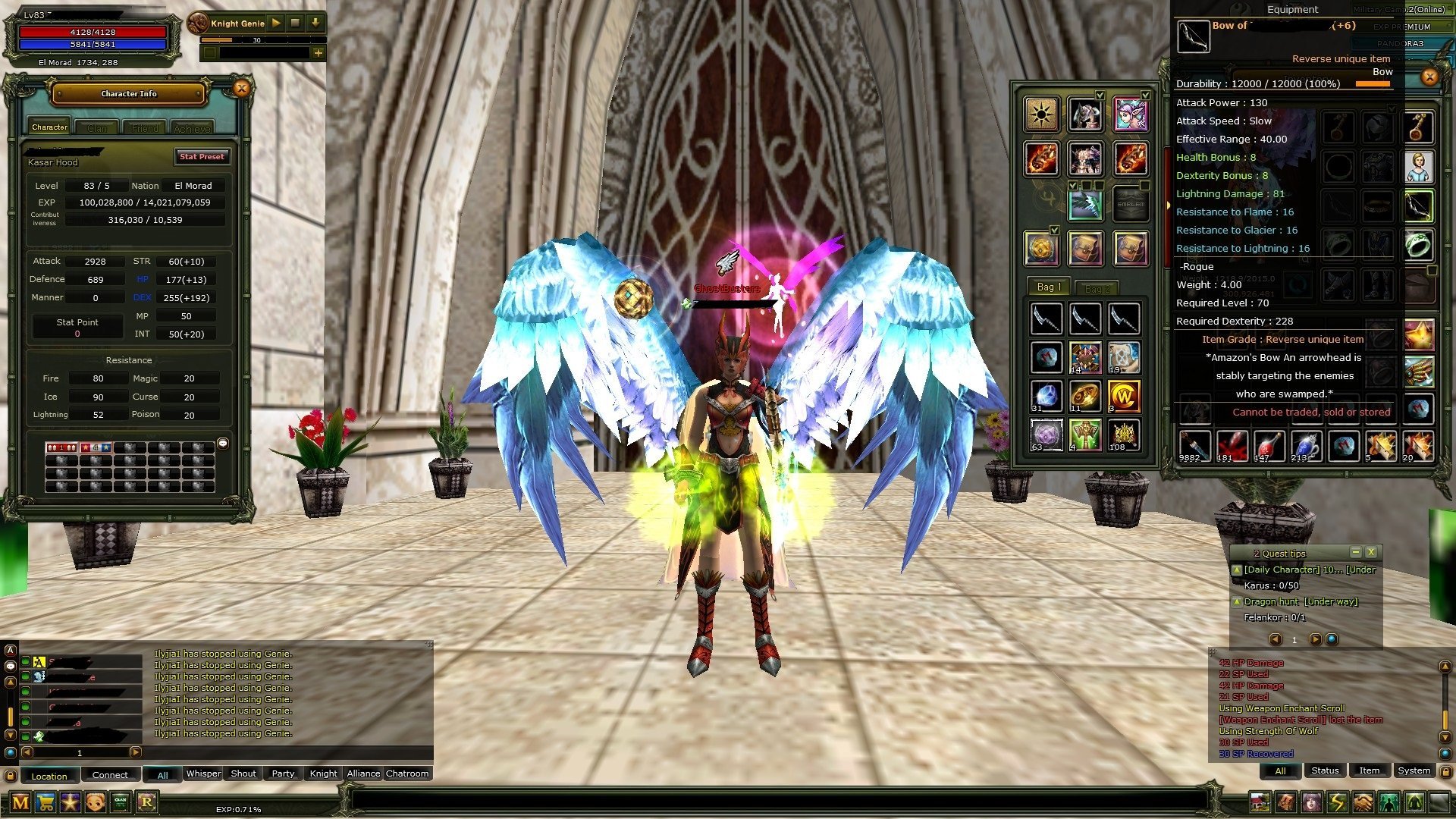 83/5 REB 6 QUEST BOW LU ROGUE