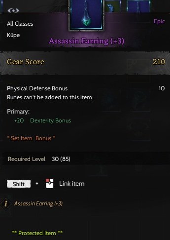 Assassin Earring Ve Ring 3 Satılır