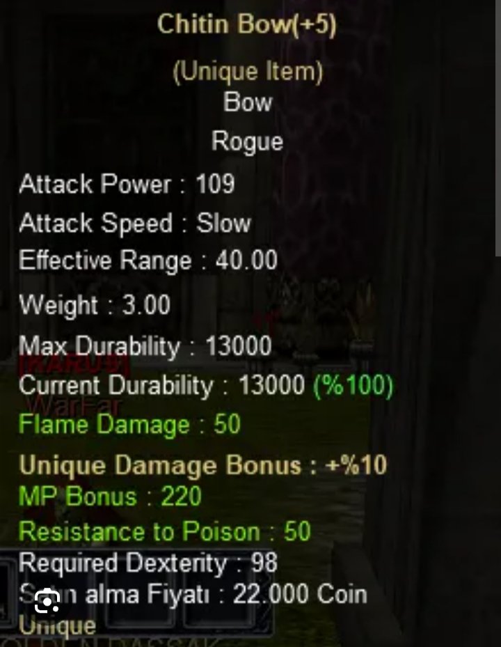 5 chitin bow
