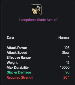 9 EXCEPTİONAL BLADE AXE 195 AP.!! SERVERDE TEK.!