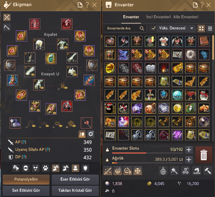 65 LWL 5K AĞIRLIK 781 GS 17K CRON 4 ÇEKİÇ, HP MP TELESKOP, 3X T10 AT, SENTEZ, 1800 İNCİ