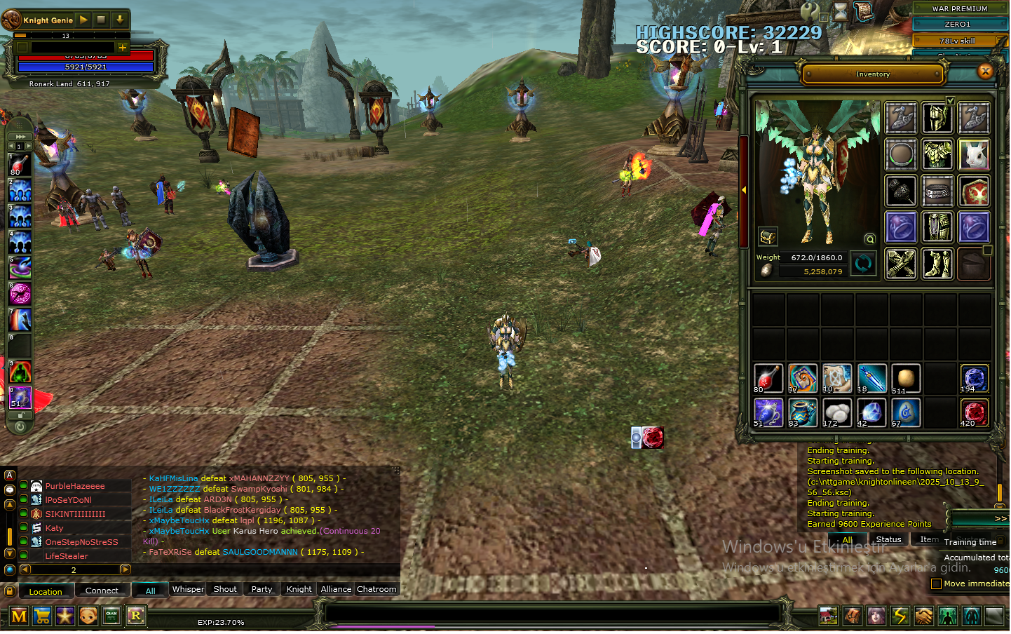 Knight Online Zero 83 REB 1 6 QUEST KALKANLI PUSLU HUMAN PRİEST