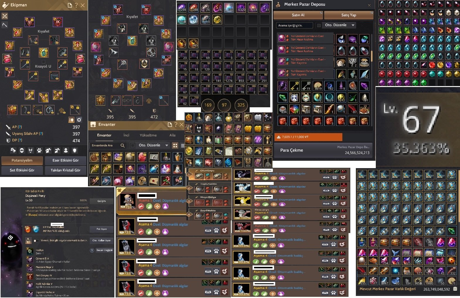 GUNCELLENDI 867 GS Lv67% 35 FULL HESAP IX ARMOR