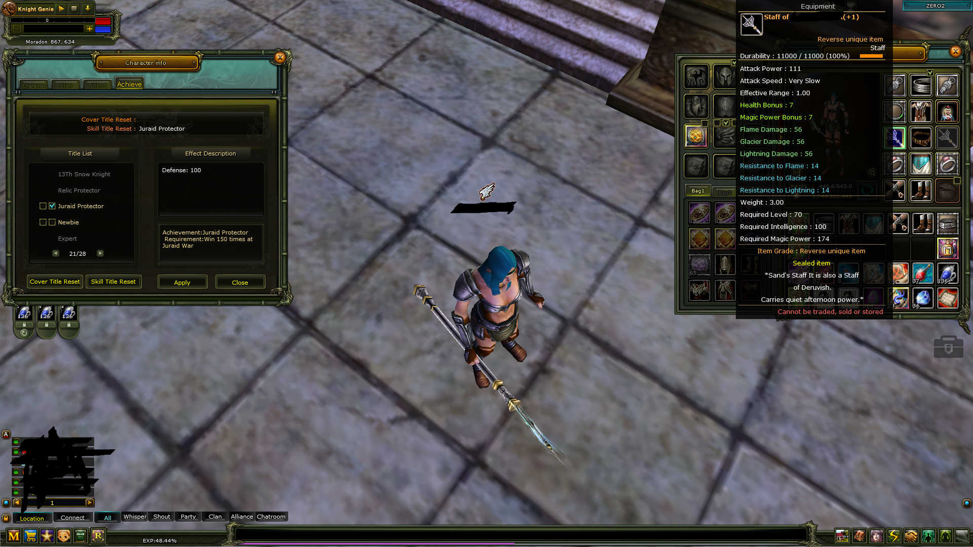 83/4 Human Kız Mage // Reb 1 Quest