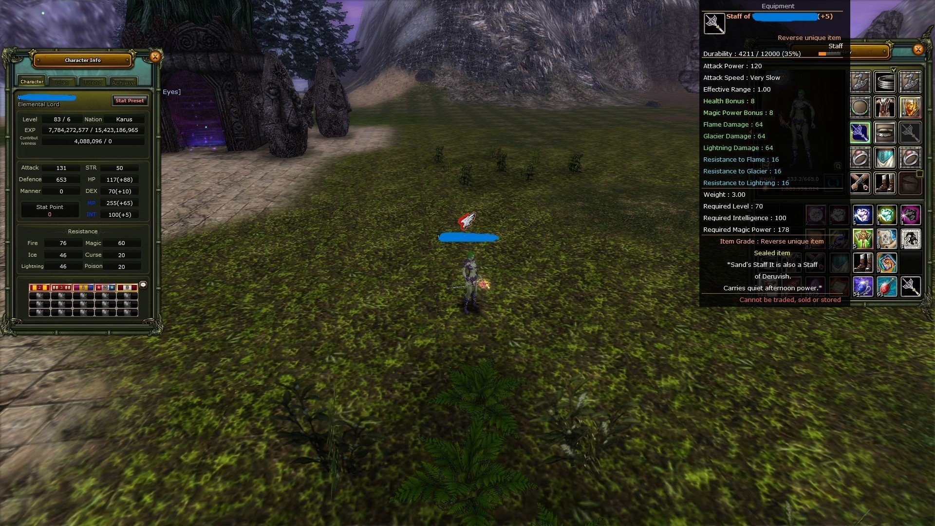 8 Quest Staff 83/6 Zero Karus Mage