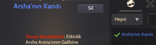 781GS Arshanın Kanıtı ünvanı