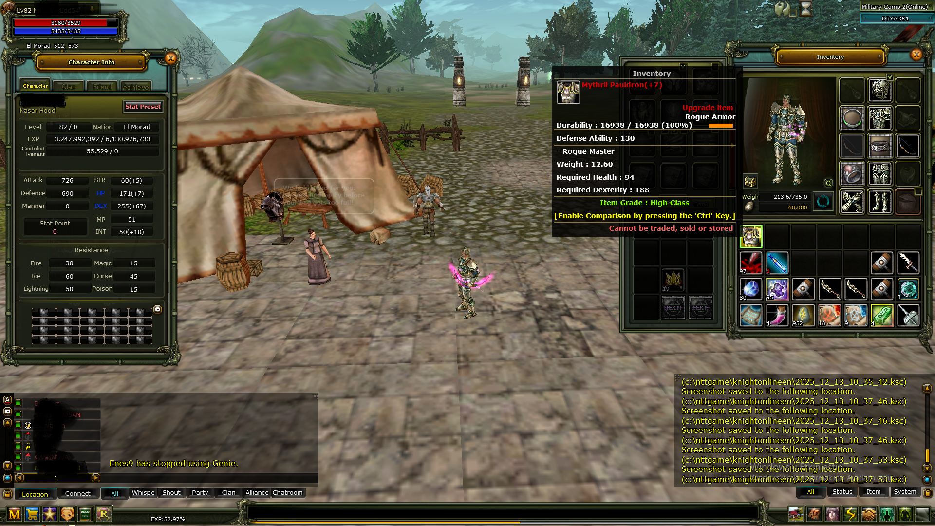 82 lwl 1 reb quest kalkanlı ve dryadsta 7 questli mage