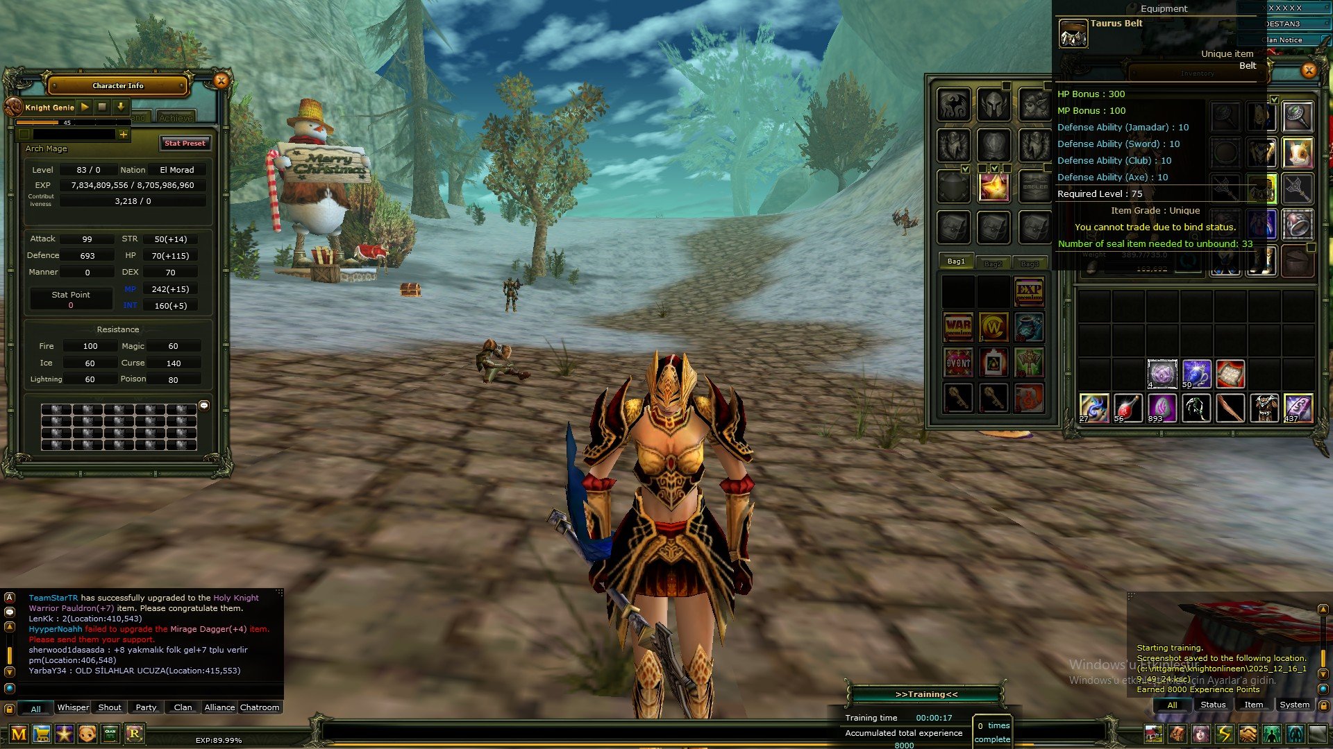 Destan 83 Level 7 hp Rons Setli- Gold Star- 437 adet Quest taslı -1 Aylık ful pus