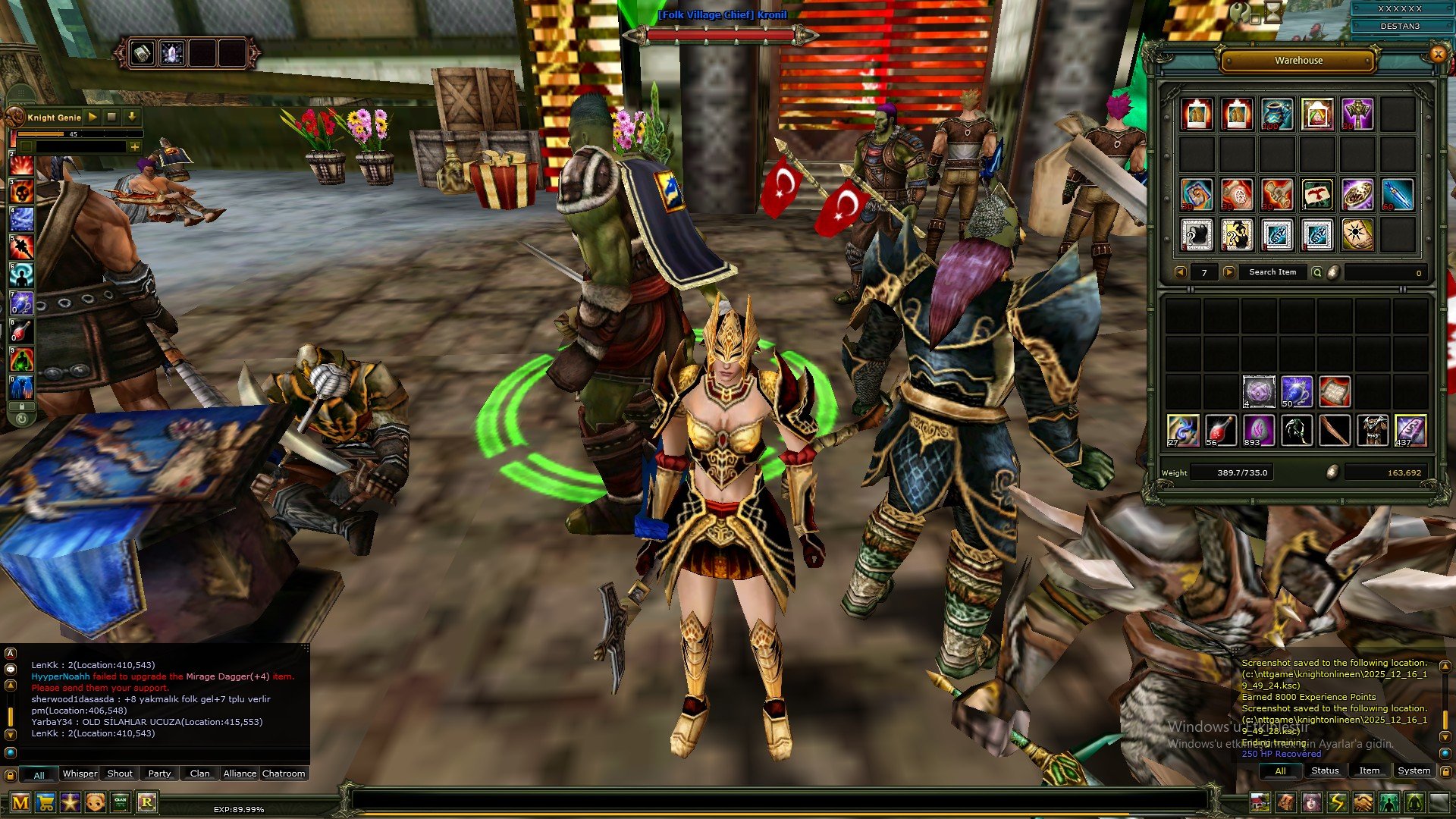 Destan 83 Level 7 hp Rons Setli- Gold Star- 437 adet Quest taslı -1 Aylık ful pus