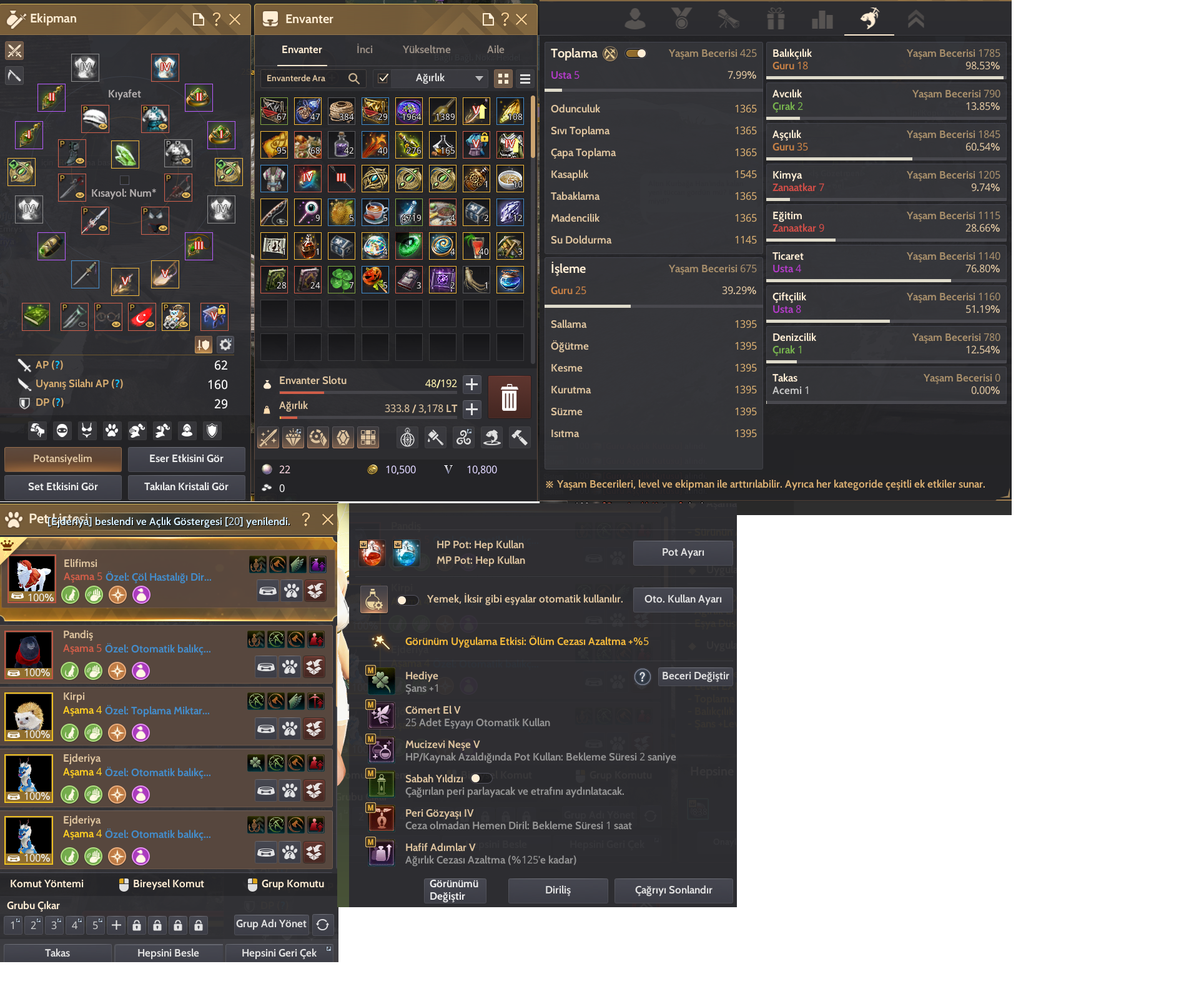 344 AP 427 DP MAEGU MYSTİC LİFE GEAR KAÇIRMA