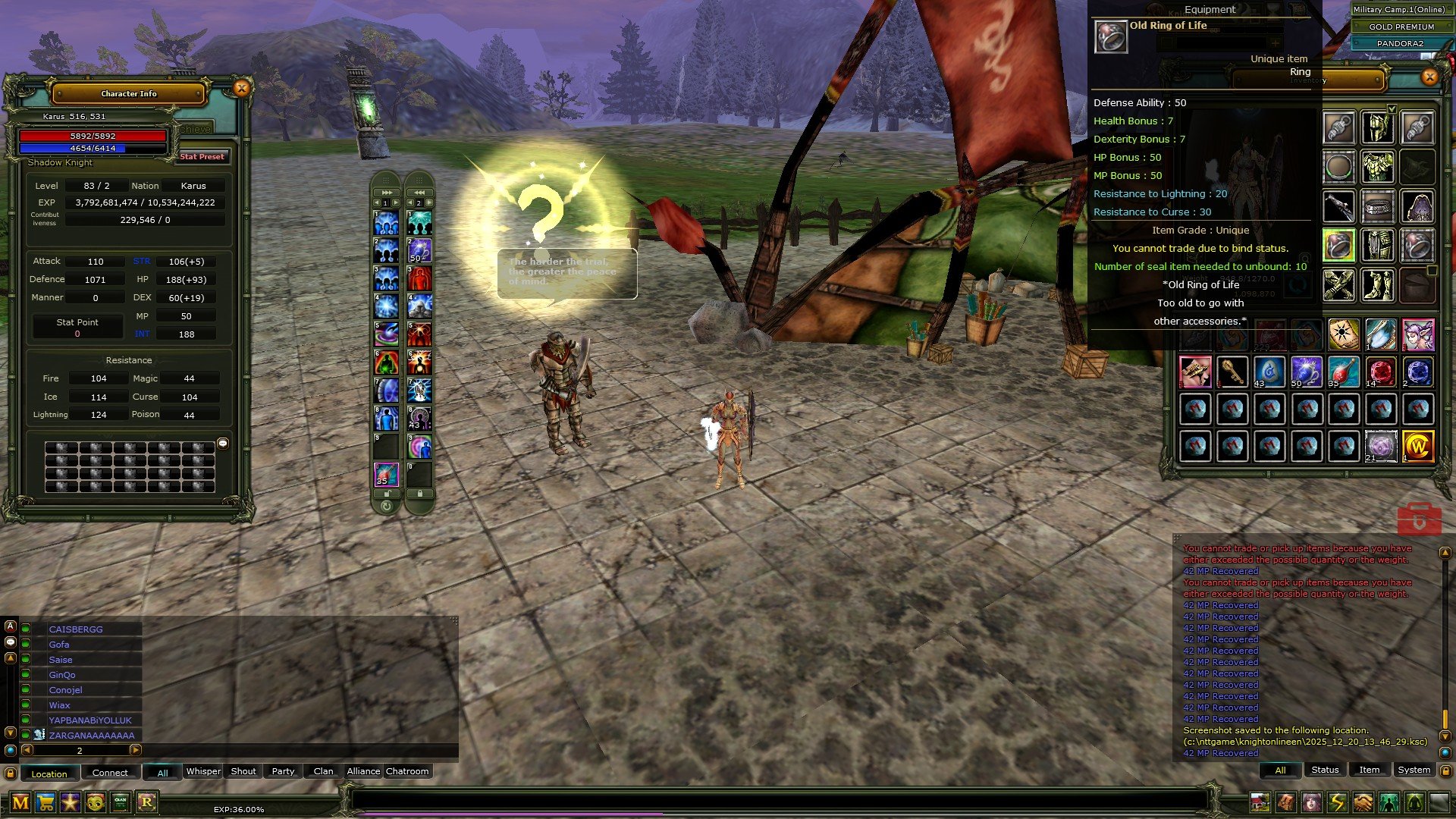 83/2 ÇITIR İTEMLİ KARUS CC ETKİNLİK PRİEST