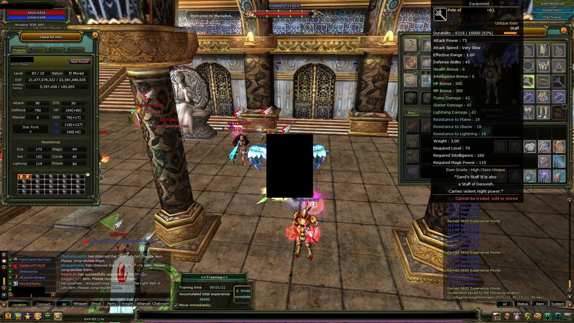 83/10 % 100 Human mage