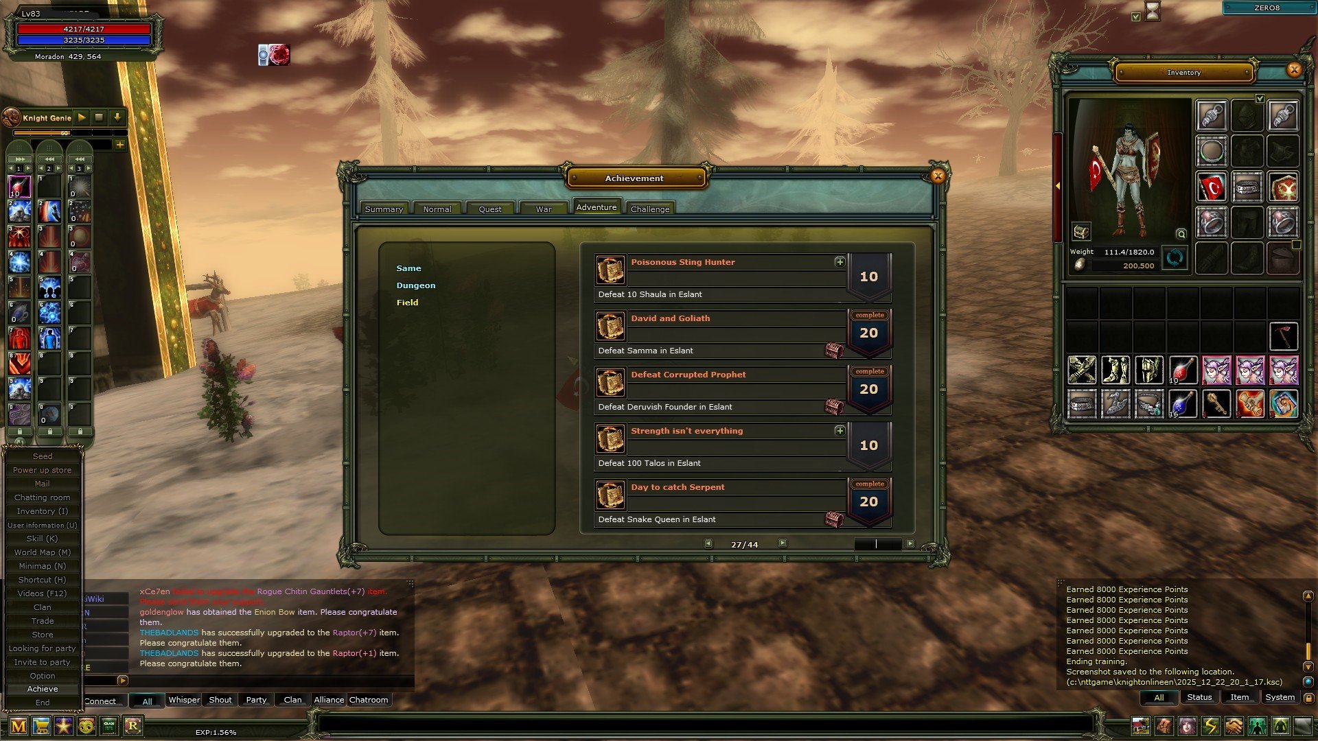 Sell 7 Quest Kalkanlı Karus Priest 831 CC