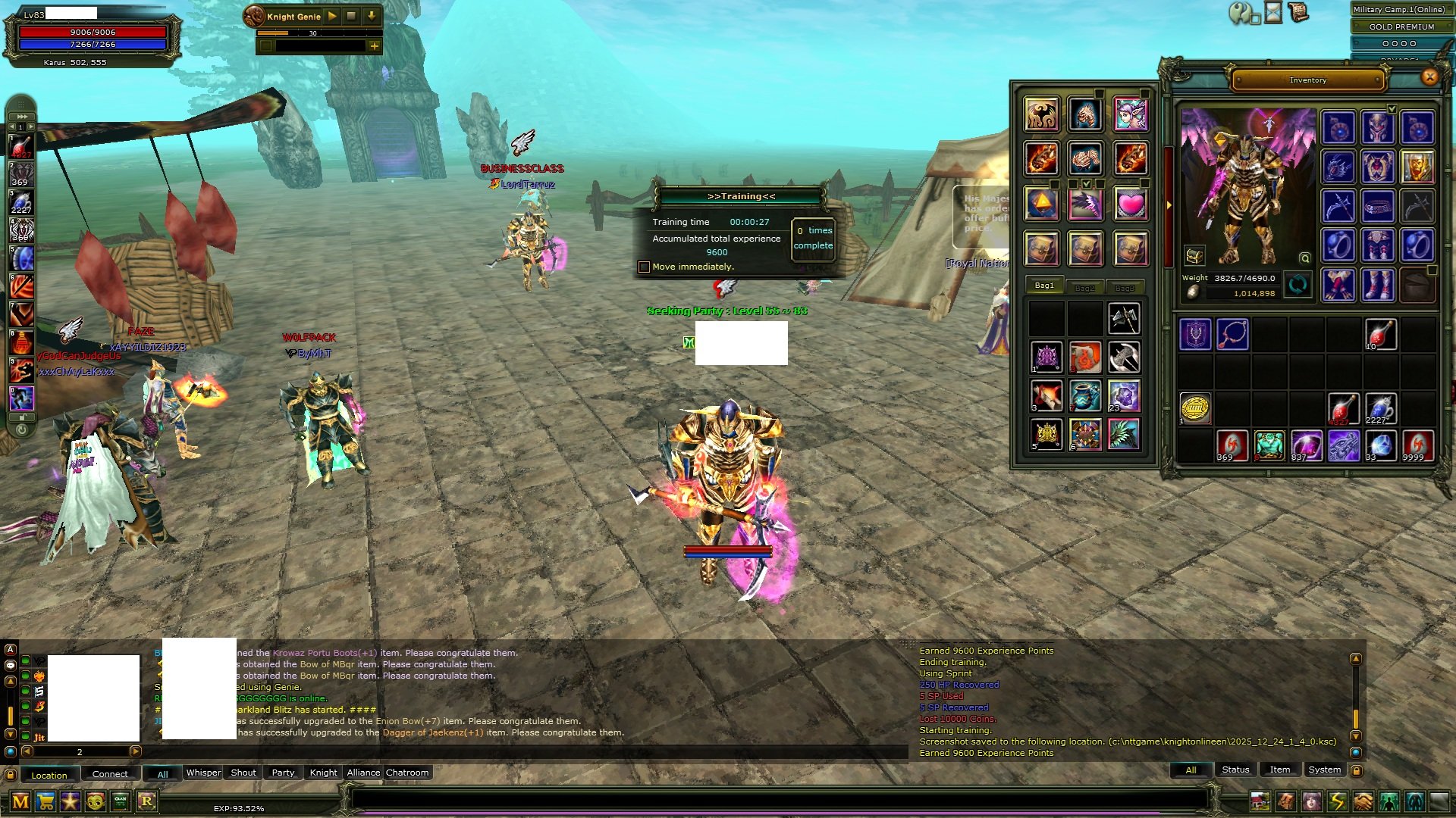 83/15 KARUS WARRİOR % 95 100DEF 9STR 8.8M NPLİ