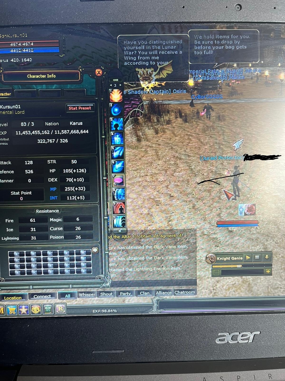 Zero 83 REB 3 EXP 100 QUEST STAF REB 3 100 DEF ACIK