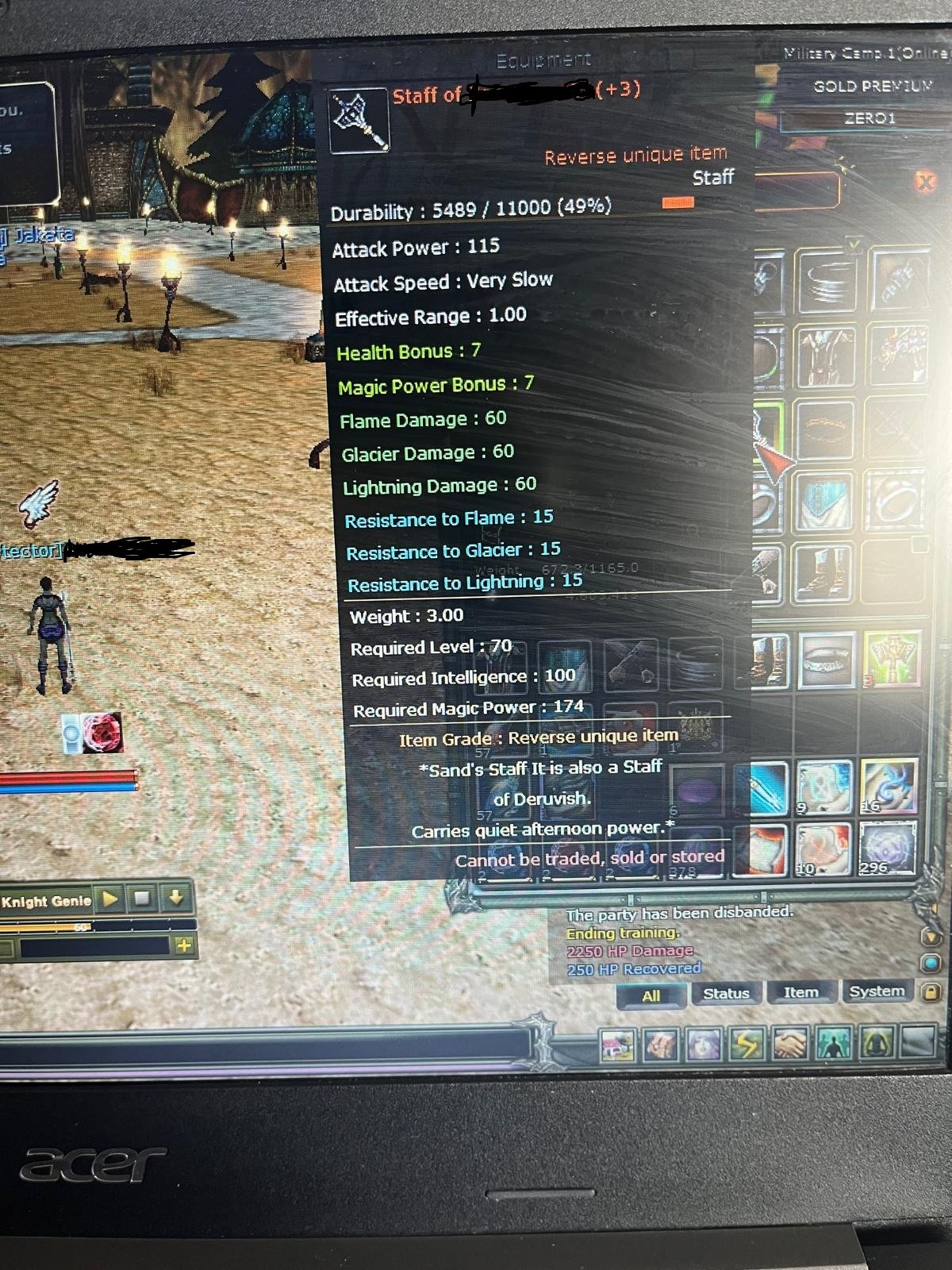 Zero 83/3 EXP 100 QUEST STAF REB 3 100 DEF ACIK