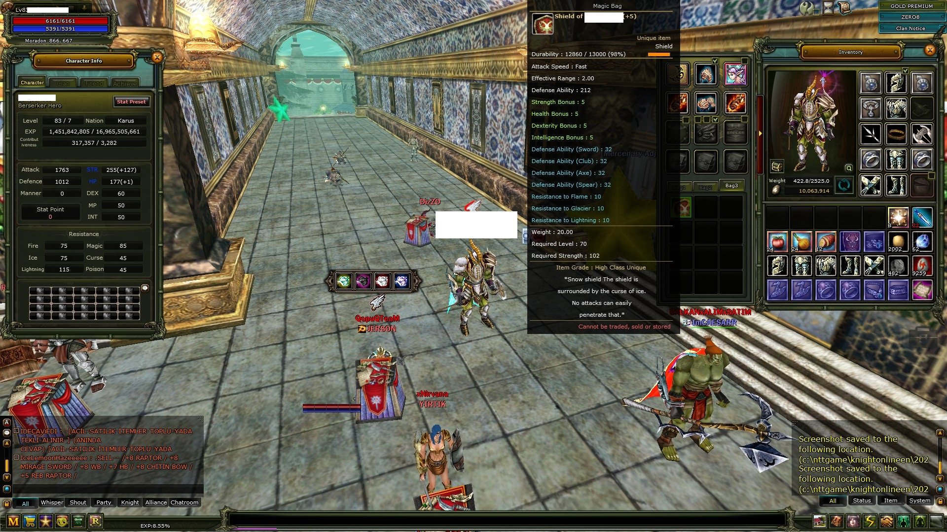 12 YILLIK HESAP 83/7 KARUS WARİOR FULL GÖREV 3X 75 LVL DRAKİ CHARI WARİOR AÇIKLAMA OKU