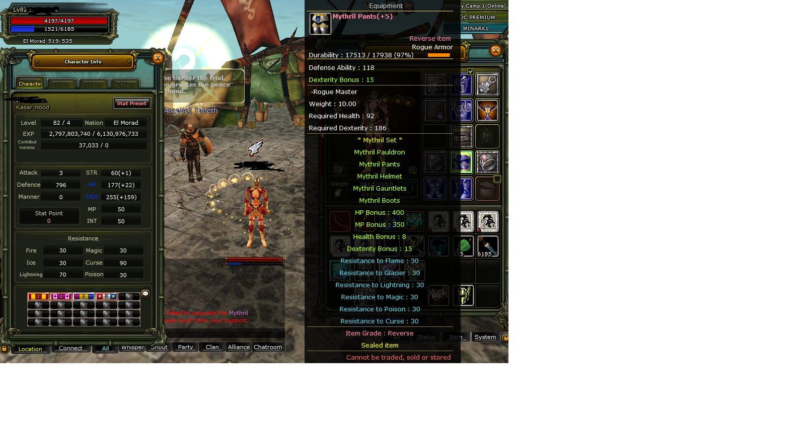 83/4 8 Mythril set 7 Quest bow Human OKcu 16 gun Dc Premiumlu