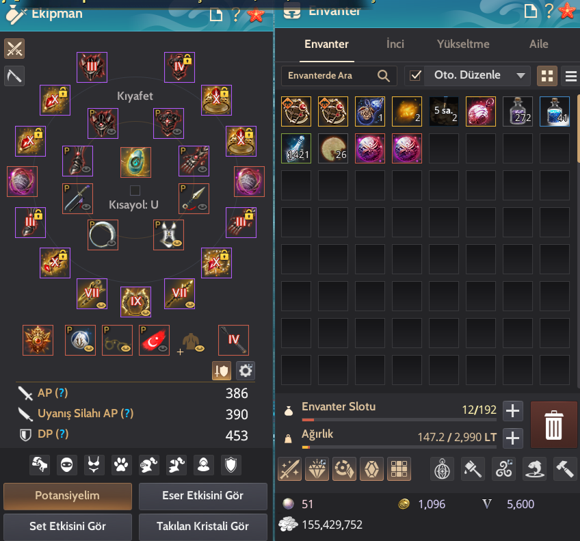 390 AP - 453 DP Gırtlak dolusu p2w kelepir