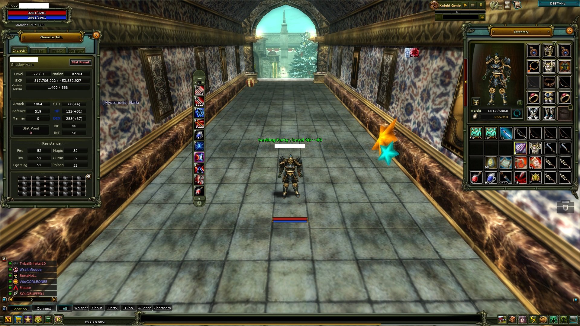 DESTAN 72 LVL KARUS OKÇU TRADE AÇIKTIR.