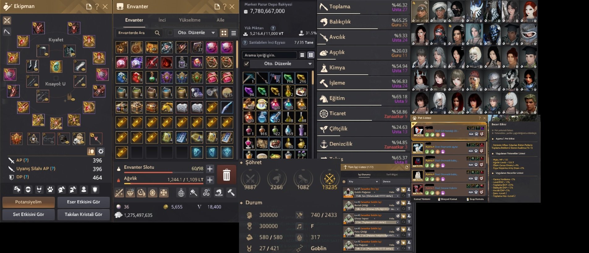 858 GS FULL X DAHA DOLUSU YOK 66 LVL SAGE