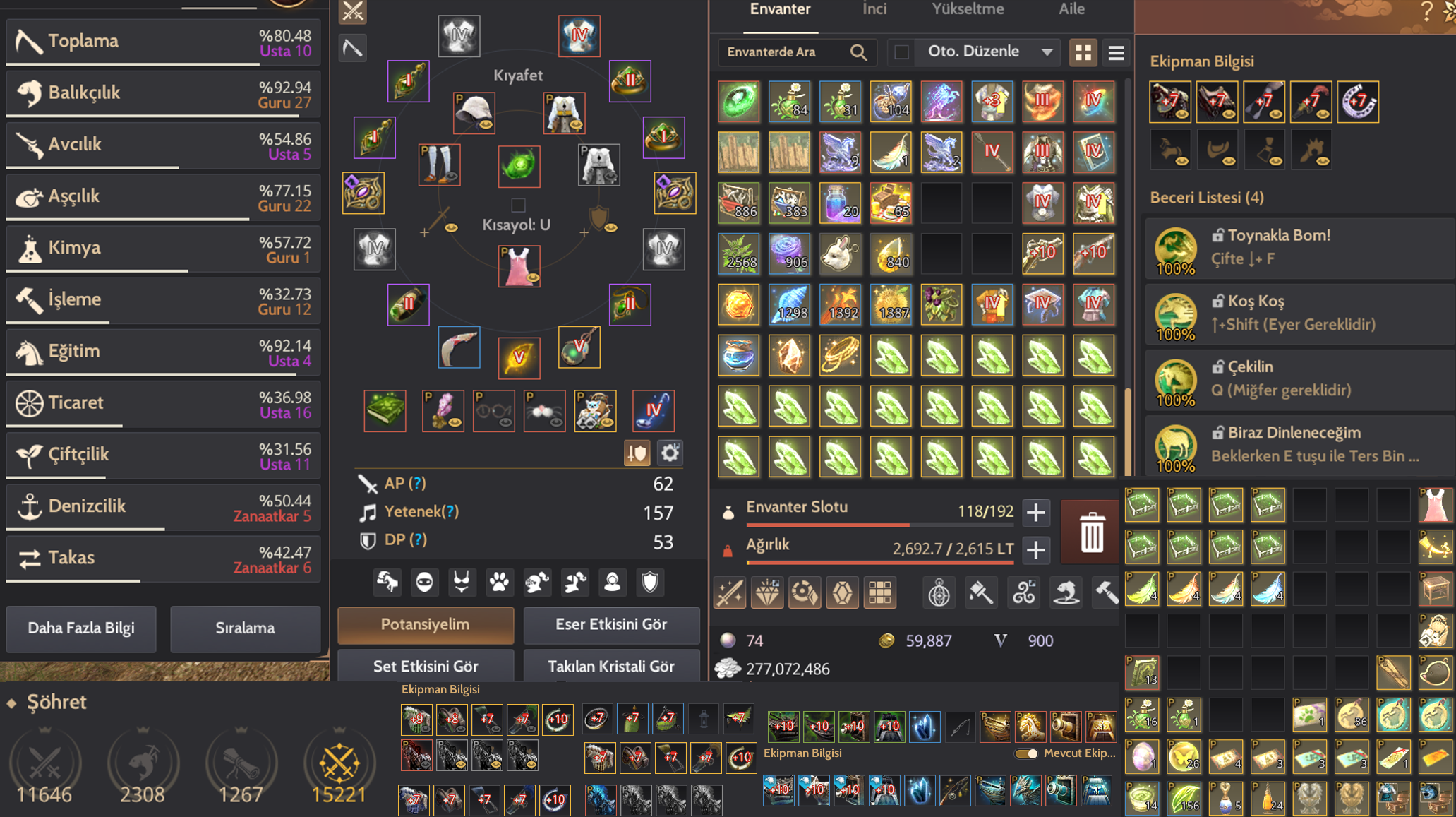 854GS FULL HER ŞEYE HAZIR HESAP