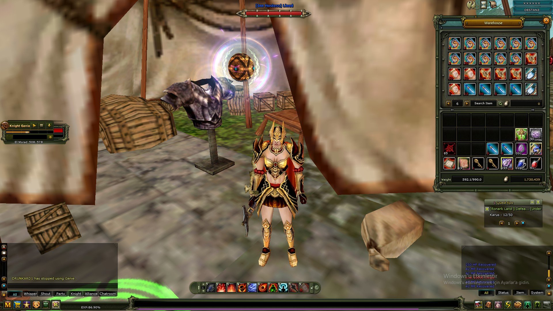 83/10 ROGUE 1445 ADET QUEST TAS 83 WARIOR 879 ADET QUEST TAS 83/1 MAGE 8 RONSLU 295 TAS