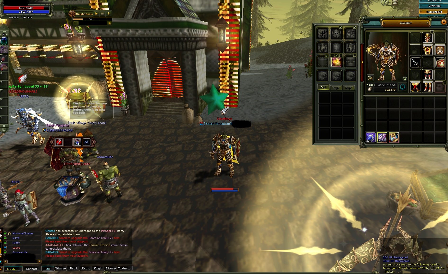 Minark 83/1 lvl warrior 7 quest dragon 7 kalkan 7 quest spear -- golden star- 100 def