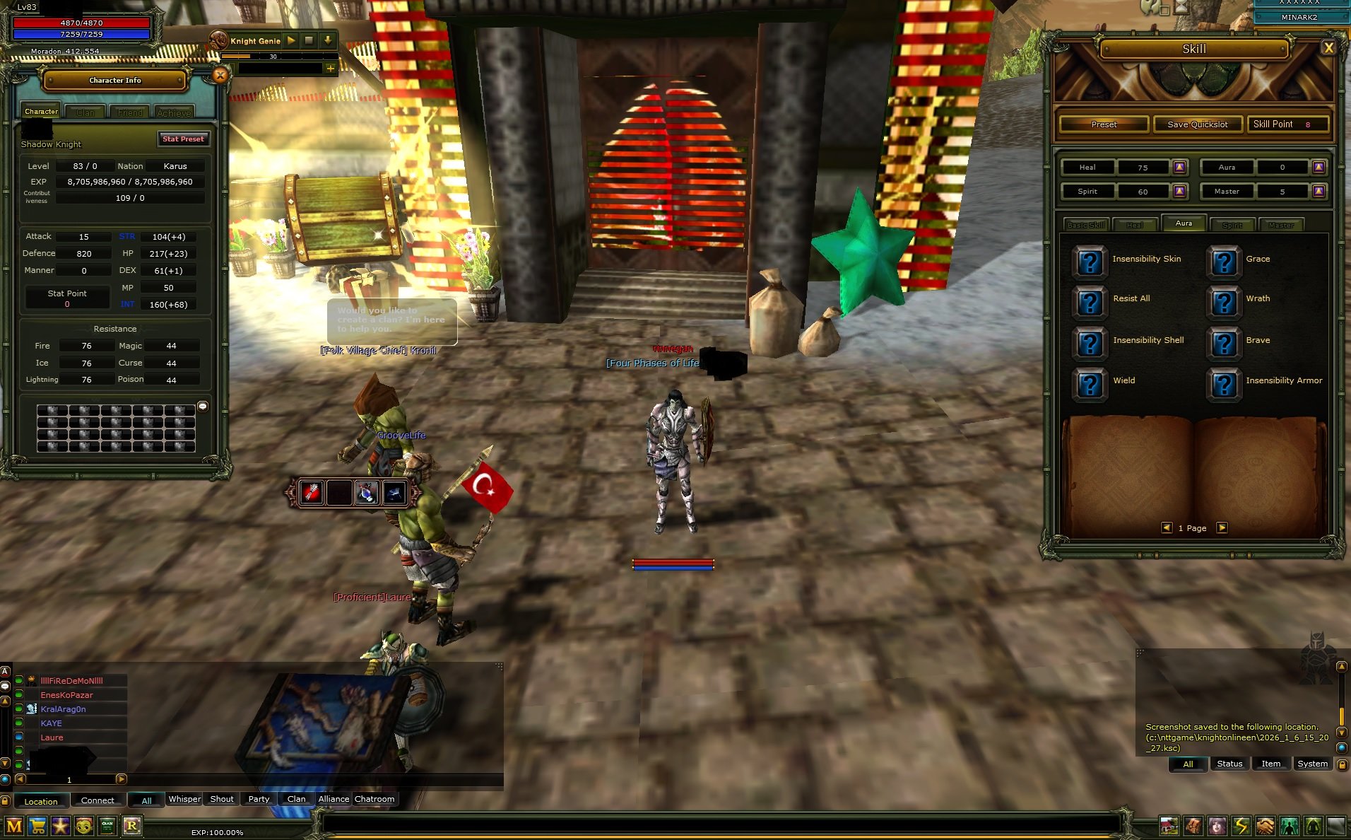 Minark 83 % 100 priest Karus --