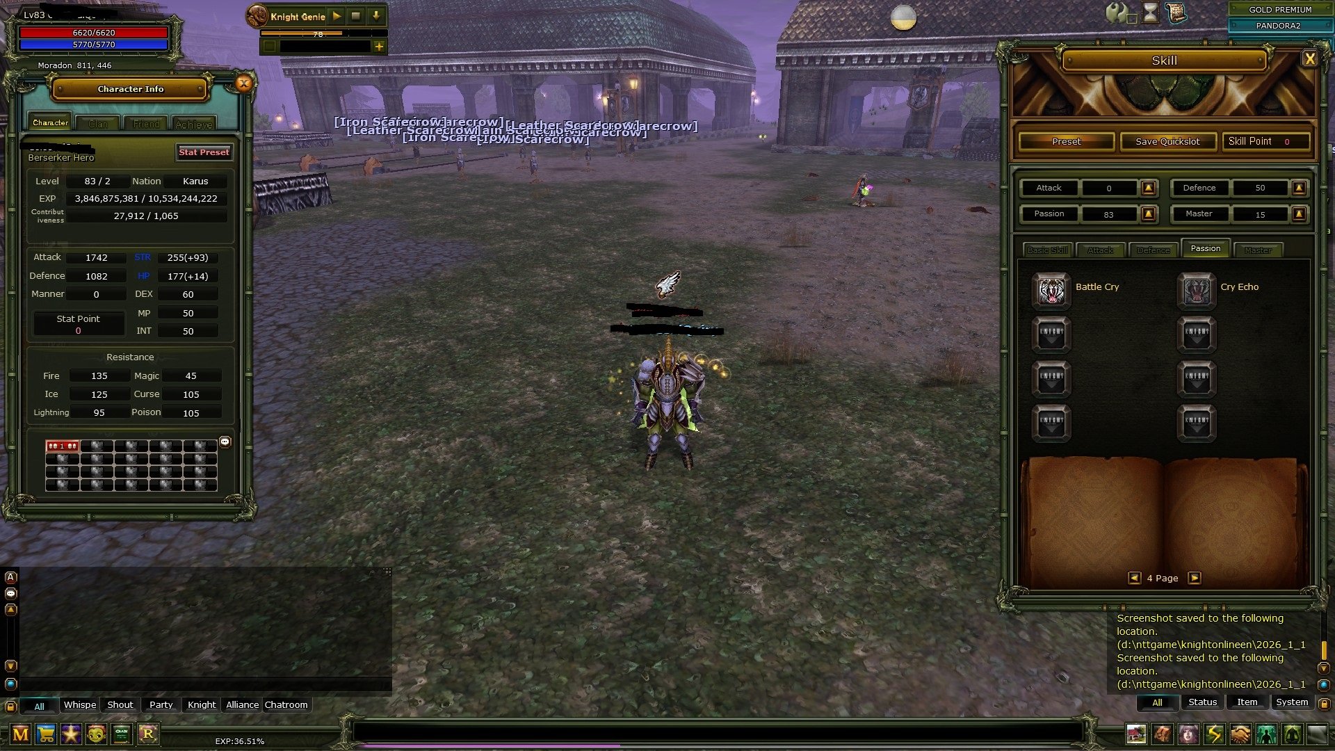 83/2 Warrior – Full Skill – Temiz & Aktif Char Satılık