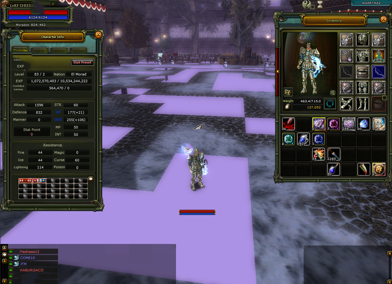 AGARTHA 83/2 HUMAN OKÇU FULL SKİLL 7 QUEST BOW 564K NP 100 DEF ARCHİVE