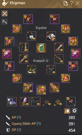 391aap 454dp zırhlar dönüşmüş