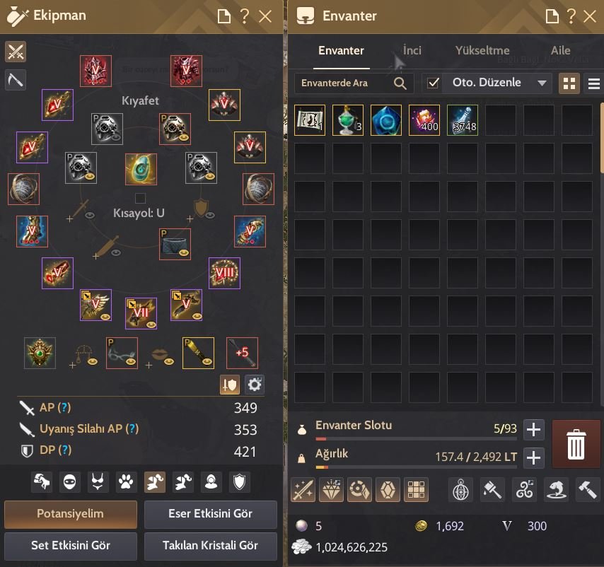 MENA 62 BERSERKER 774 GS 15 CHAR 61-62 LVL OYNANABİLİR SEVİYEDE P2W!!