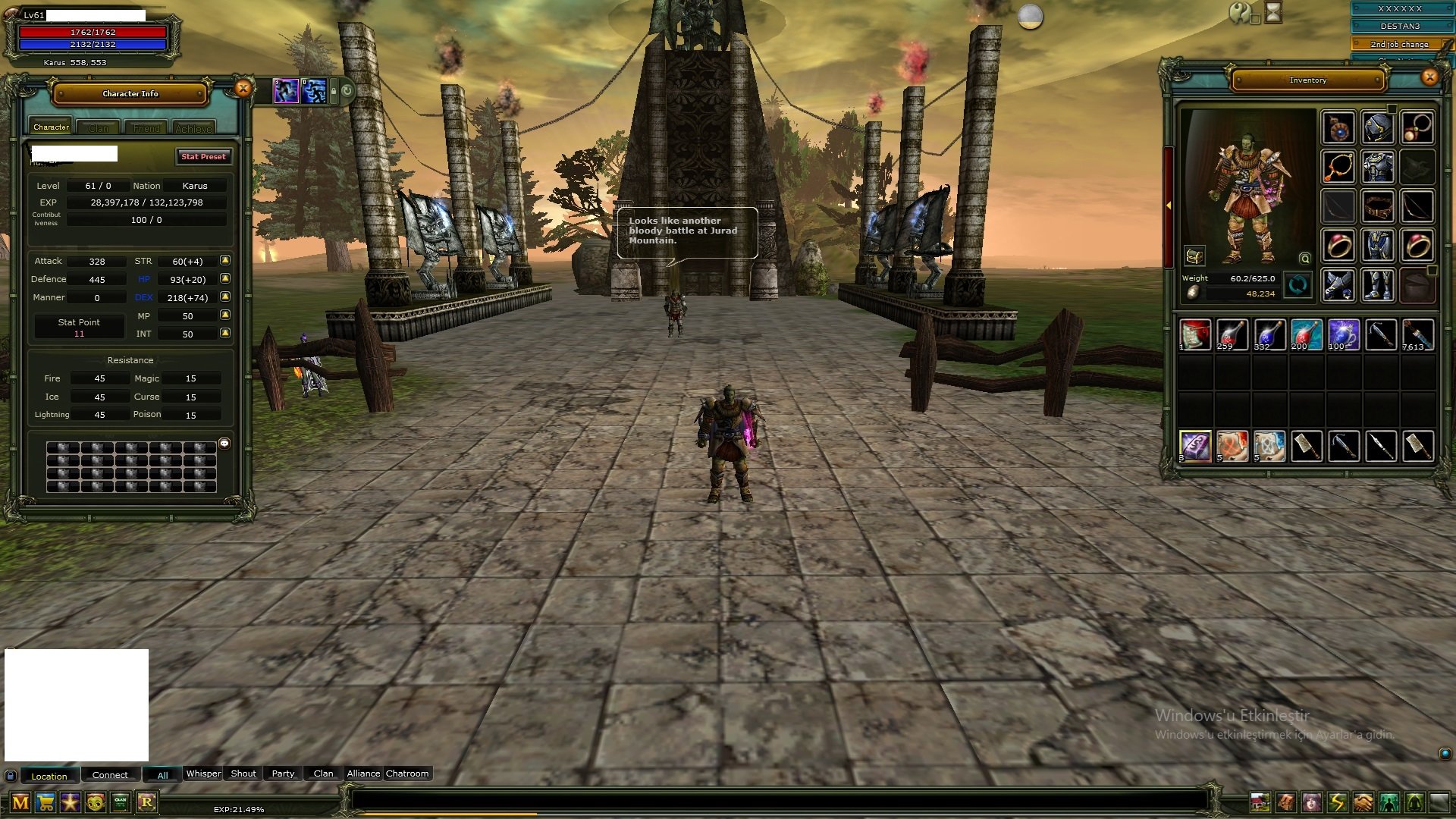 SKILLERE VERILMEMIS KARAKTER